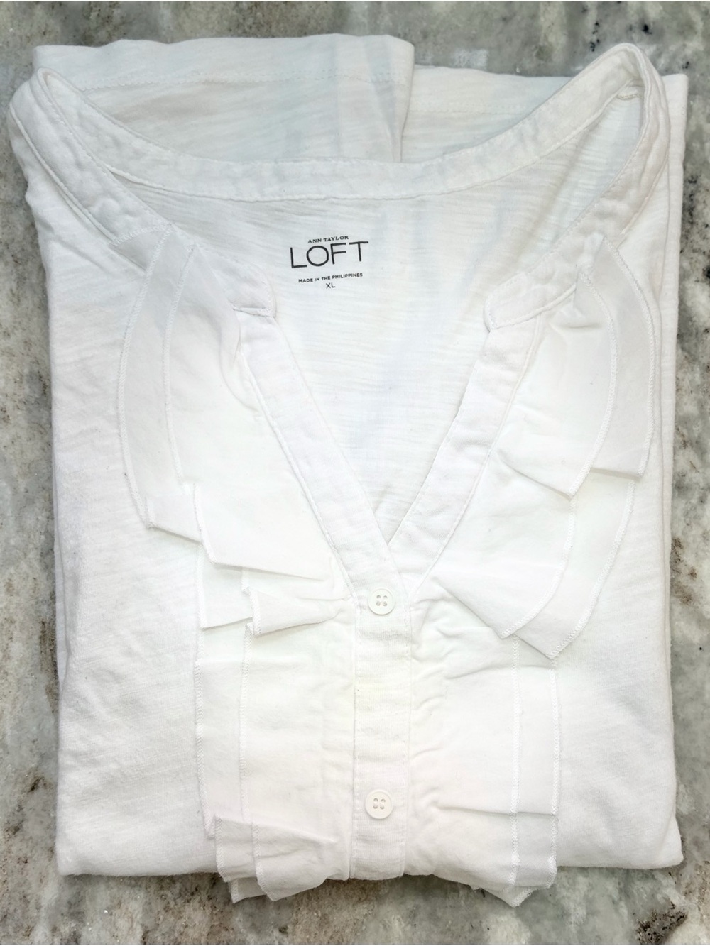 LIKE NEW! LOFT Ruffled Shirt